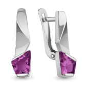 Серьги из серебра с аметистами