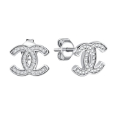 Серьги из серебра с фианитами