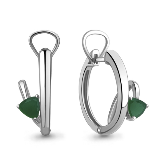 Серьги из серебра с агатами