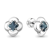 Серьги из серебра с топазами London