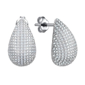 Серьги из серебра с фианитами