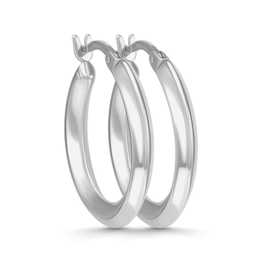 Серьги-конго из серебра