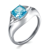 Кольцо из серебра с фианитом