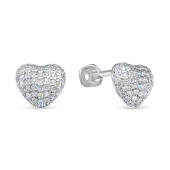 Серьги из серебра с фианитами