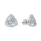 Серьги из серебра с фианитами