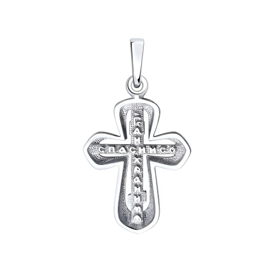 Подвеска-крест из серебра