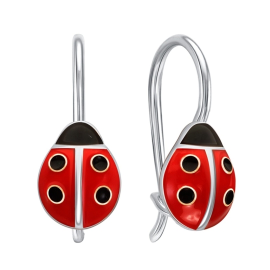 Серьги из серебра с эмалью