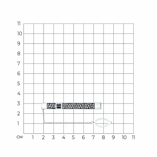 Зажим для галстука из серебра с эмалью