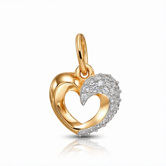 Подвеска из золота с фианитами