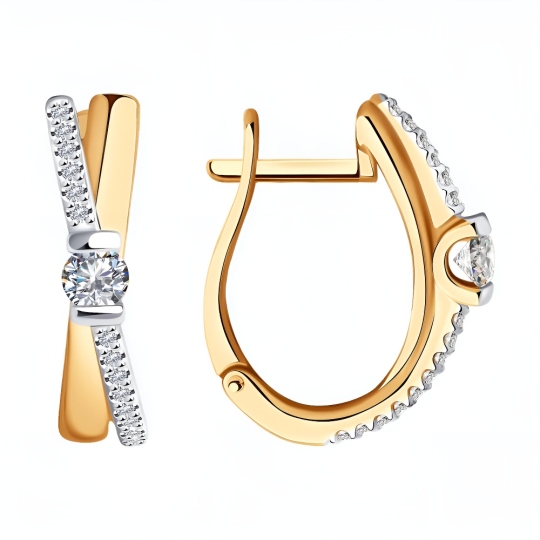 Серьги из золота с бриллиантами