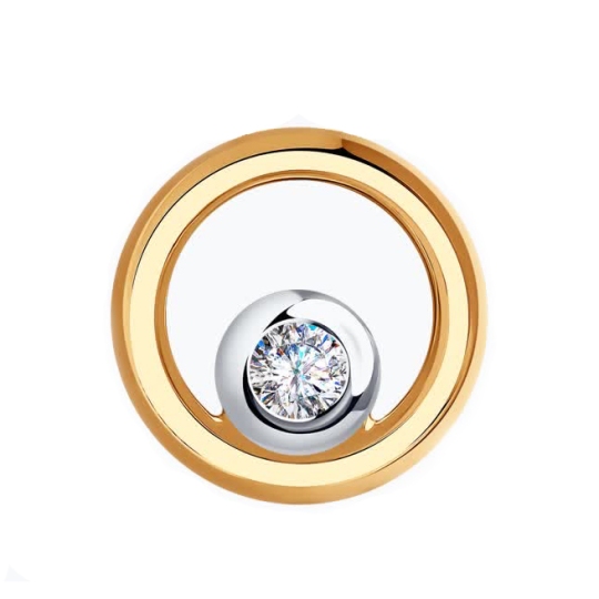 Подвеска из золота с фианитом