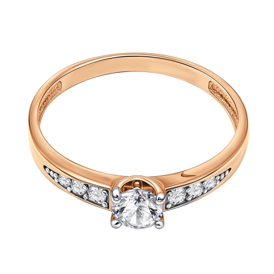 Кольцо из золота с фианитами