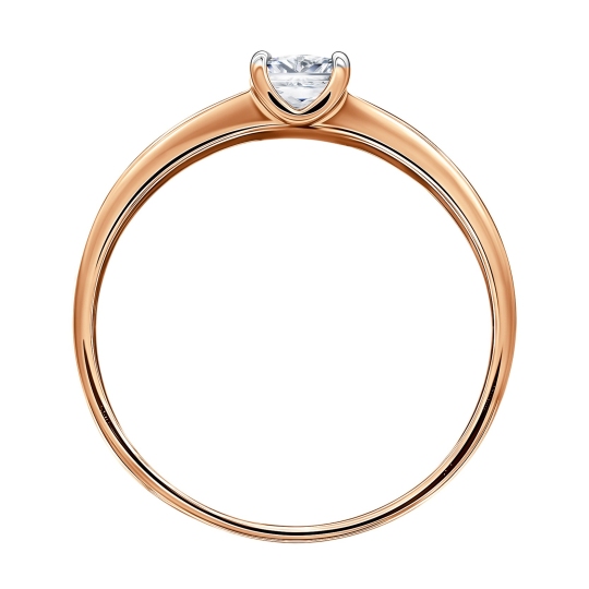 Кольцо из золота с фианитами