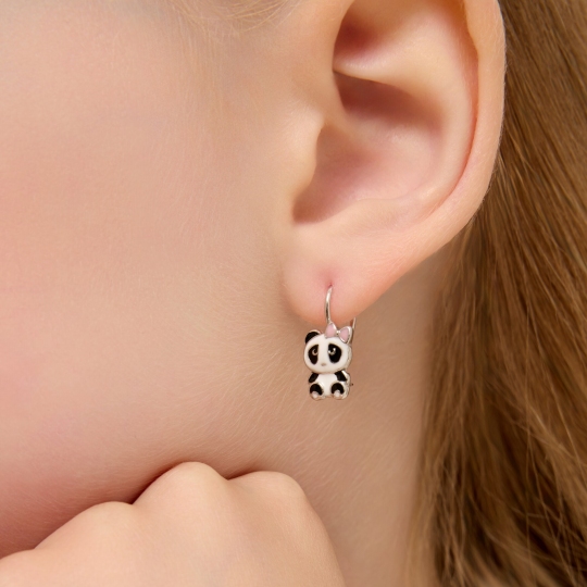 Серьги из серебра с эмалью