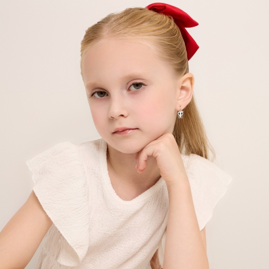 Серьги из серебра с эмалью