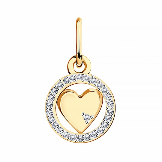 Подвеска из золота с фианитами