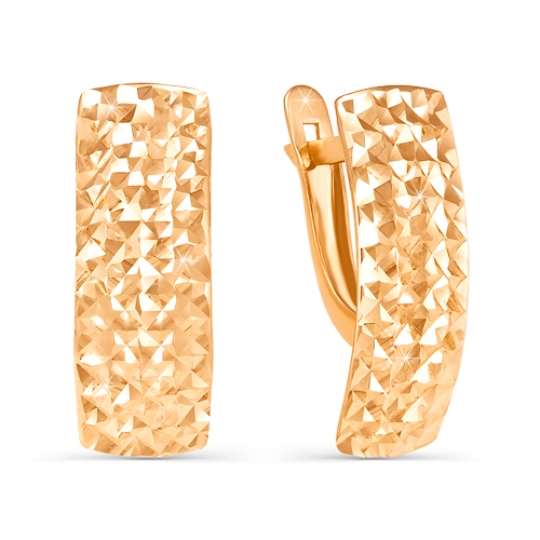 Серьги из золота с алмазной гранью
