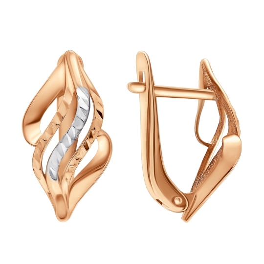 Серьги из золота с алмазной гранью