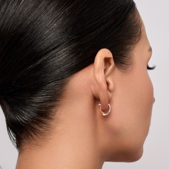 Серьги из золота с фианитами