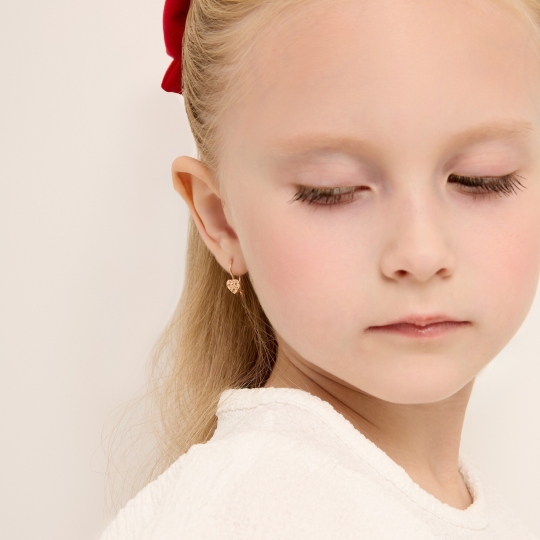 Серьги из золота с алмазной гранью