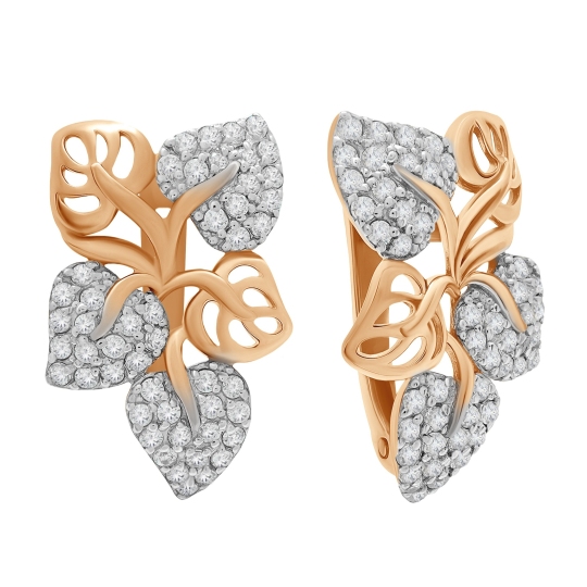 Серьги из золота с фианитами