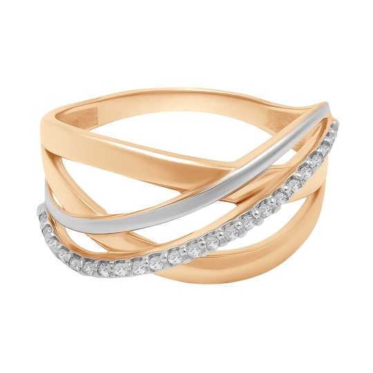 Кольцо из золота с фианитами