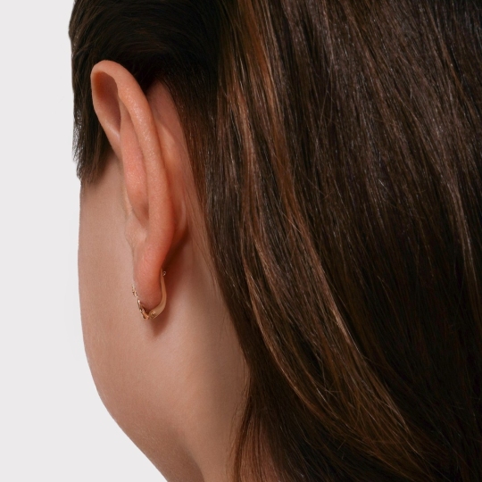 Серьги из золота с фианитами