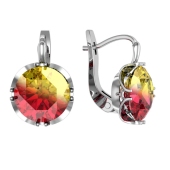 Серьги из серебра с кварцем