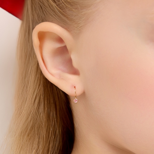 Серьги из золота с фианитами