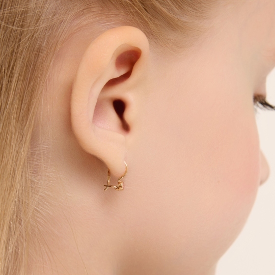 Серьги из золота с фианитами