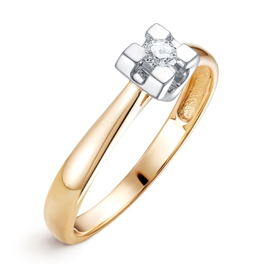 Кольцо из золота с бриллиантом