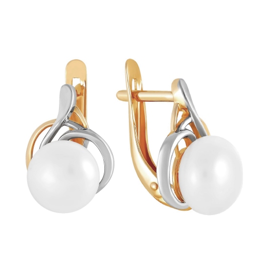 Серьги из золота с жемчугом