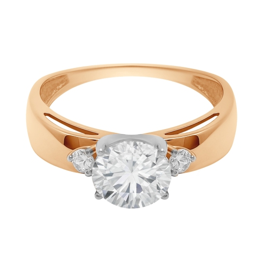 Кольцо из золота с фианитами