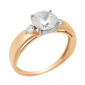 Кольцо из золота с фианитами