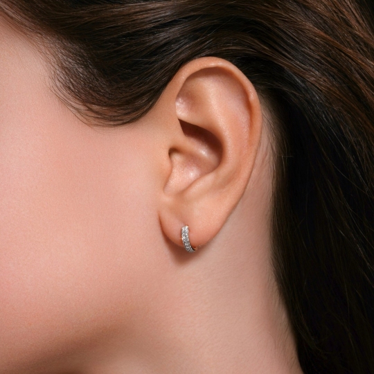 Серьги из золота с фианитами