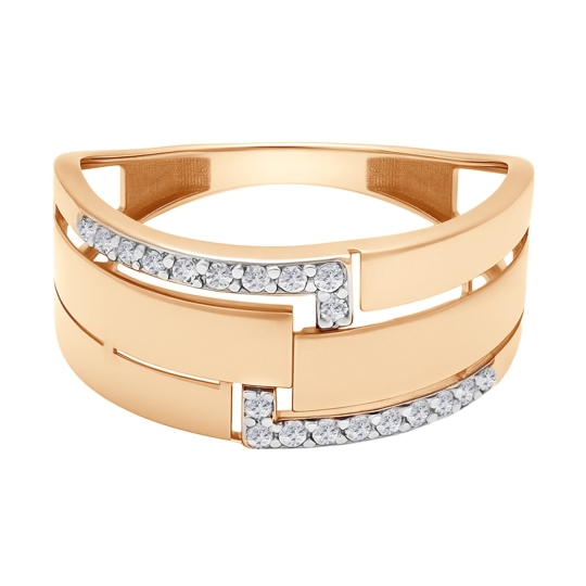 Кольцо из золота с фианитами