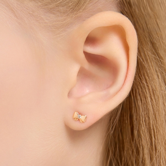 Серьги из золота с фианитами