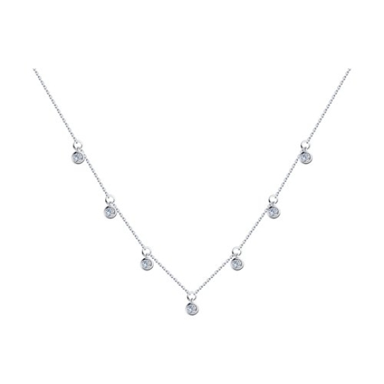 Колье из серебра с фианитами