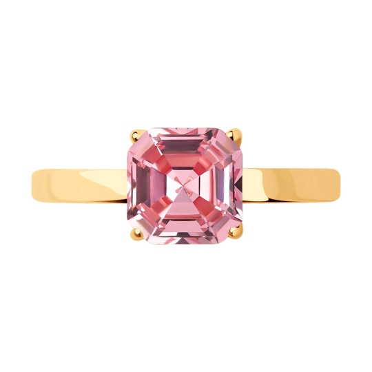 Кольцо из серебра с позолотой и кристаллом Swarovski