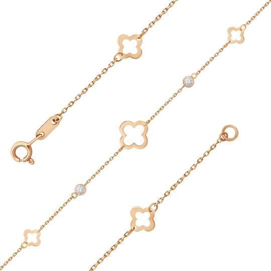 Браслет из золота с фианитами