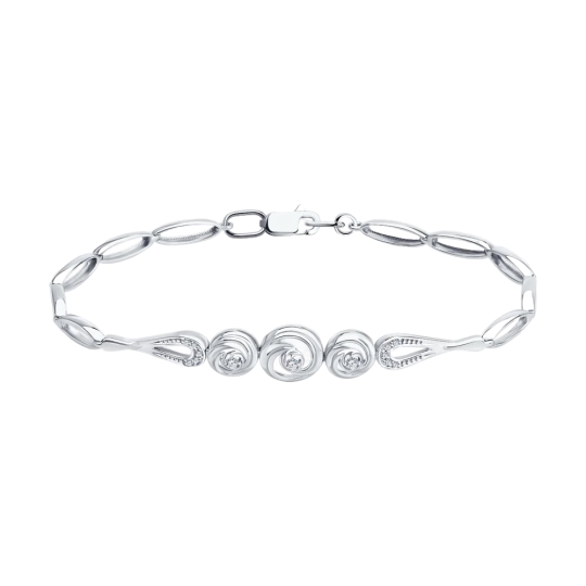 Браслет из белого золота с бриллиантами