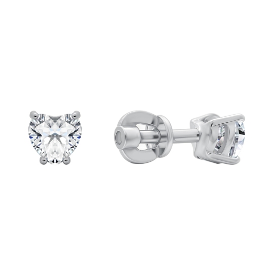 Серьги из серебра с фианитами