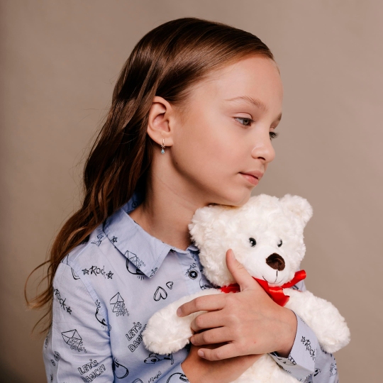 Серьги из золота с фианитами