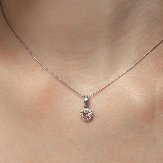 Подвеска из серебра с фианитами