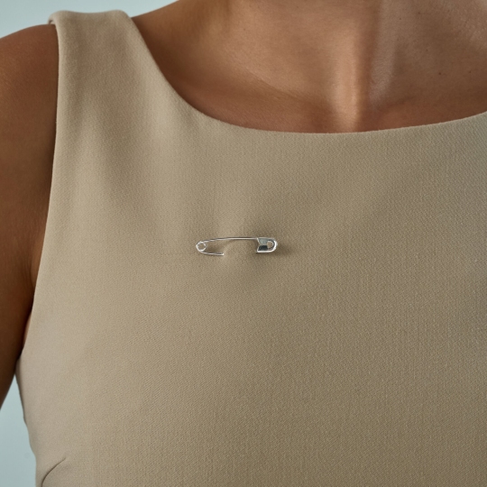 Брошь-булавка из серебра