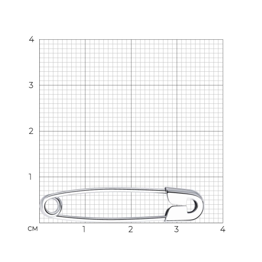 Брошь-булавка из серебра