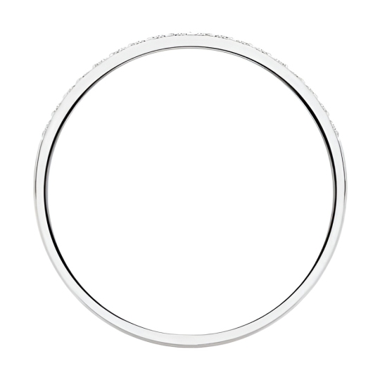 Кольцо из белого золота с фианитами