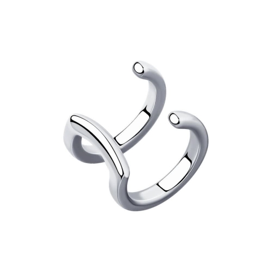 Серьга-кафф из серебра
