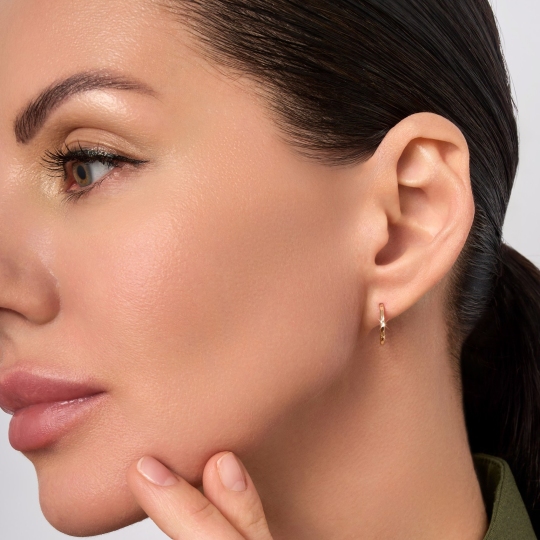 Серьги-конго из золота