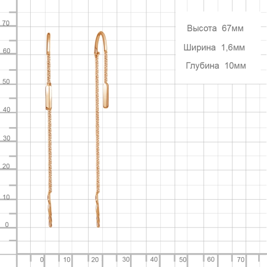 Серьги из серебра с позолотой